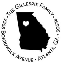 Noteworthy Collections - Custom Self-Inking Address Stampers (Capital of Georgia) (NS-542)