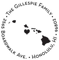 Noteworthy Collections - Custom Self-Inking Address Stampers (Capital of Hawaii) (NS-543)