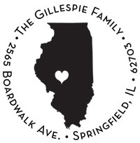 Noteworthy Collections - Custom Self-Inking Address Stampers (Capital of Illinois) (NS-545)