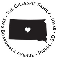Noteworthy Collections - Custom Self-Inking Address Stampers (Capital of South Dakota) (NS-573)