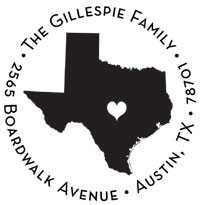 Noteworthy Collections - Custom Self-Inking Address Stampers (Capital of Texas) (NS-575)