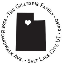 Noteworthy Collections - Custom Self-Inking Address Stampers (Capital of Utah) (NS-576)