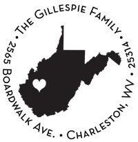 Noteworthy Collections - Custom Self-Inking Address Stampers (Capital of West Virginia) (NS-580)