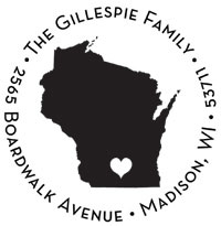 Noteworthy Collections - Custom Self-Inking Address Stampers (Capital of Wisconsin) (NS-581)