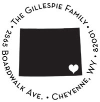 Noteworthy Collections - Custom Self-Inking Address Stampers (Capital of Wyoming) (NS-582)