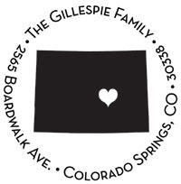 Noteworthy Collections - Custom Self-Inking Address Stampers (Colorado Springs, CO) (NS-591)