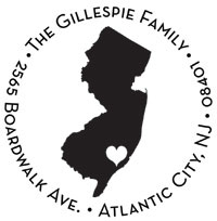 Noteworthy Collections - Custom Self-Inking Address Stampers (Atlantic City, NJ) (NS-607)