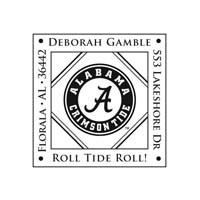 Noteworthy Collections - Custom College Stampers (Classic Alabama Square Stamp) (TNS-ALA01)