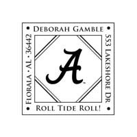 Noteworthy Collections - Custom College Stampers (Alabama Script A  Square Stamp) (TNS-ALA03)