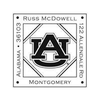 Noteworthy Collections - Custom College Stampers (Auburn Square Stamp) (TNS-AUB03)