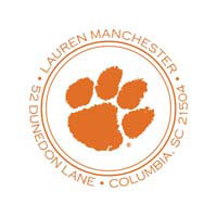 Noteworthy Collections - Custom College Stampers (Clemson Paw Circular Stamp) (TNS-CLM01)