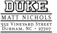 Noteworthy Collections - Custom College Stampers (Duke Block Letters) (TNS-DK02)