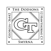 Noteworthy Collections - Custom College Stampers (Georgia Tech Square Stamp) (TNS-GT04)