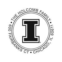Noteworthy Collections - Custom College Stampers (Illinois "I" Circular Stamp) (TNS-ILL01)