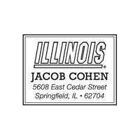 Noteworthy Collections - Custom College Stampers (Illinois Rectangle Stamp) (TNS-ILL03)