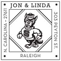 Noteworthy Collections - Custom College Stampers (NC State Wolfpack Square) (TNS-NCS01)