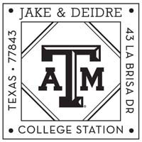 Noteworthy Collections - Custom College Stampers (Texas A&M Square) (TNS-TAM02)
