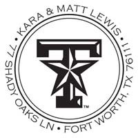 Noteworthy Collections - Custom College Stampers (Texas A&M Star "T" Circular) (TNS-TAM03)