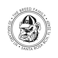 Noteworthy Collections - Custom College Stampers (Georgia Bulldogs Circular Stamp) (TNS-UGA01)
