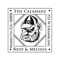 Noteworthy Collections - Custom College Stampers (Georgia Bulldogs Square Stamp) (TNS-UGA03)