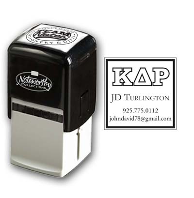 Noteworthy Collections - Custom College Greek Fraternity Stampers (Kappa Delta Rho 04) (TNG-KDR04)