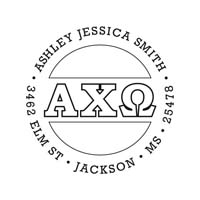 Noteworthy Collections - Custom College Greek Sorority Stampers (Alpha Chi Omega 01) (TNG-ACO01)