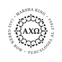 Noteworthy Collections - Custom College Greek Sorority Stampers (Alpha Chi Omega 06) (TNG-ACO06)