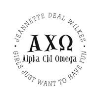 Noteworthy Collections - Custom College Greek Sorority Stampers (Alpha Chi Omega 07) (TNG-ACO07)