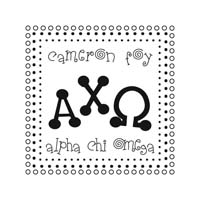 Noteworthy Collections - Custom College Greek Sorority Stampers (Alpha Chi Omega 08) (TNG-ACO08)