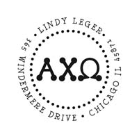 Noteworthy Collections - Custom College Greek Sorority Stampers (Alpha Chi Omega 09) (TNG-ACO09)