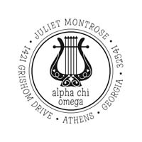 Noteworthy Collections - Custom College Greek Sorority Stampers (Alpha Chi Omega 11) (TNG-ACO11)