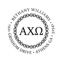 Noteworthy Collections - Custom College Greek Sorority Stampers (Alpha Chi Omega 12) (TNG-ACO12)