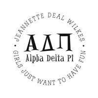 Noteworthy Collections - Custom College Greek Sorority Stampers (Alpha Delta Pi 07) (TNG-ADP07)