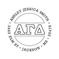 Noteworthy Collections - Custom College Greek Sorority Stampers (Alpha Gamma Delta 01) (TNG-AGD01)