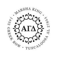 Noteworthy Collections - Custom College Greek Sorority Stampers (Alpha Gamma Delta 06) (TNG-AGD06)