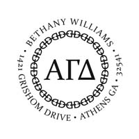 Noteworthy Collections - Custom College Greek Sorority Stampers (Alpha Gamma Delta 12) (TNG-AGD12)