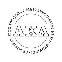 Noteworthy Collections - Custom College Greek Fraternity Stampers (Alpha Kappa Lambda 01) (TNG-AKL01)