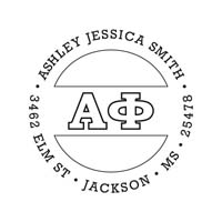 Noteworthy Collections - Custom College Greek Sorority Stampers (Alpha Phi 01) (TNG-APH01)