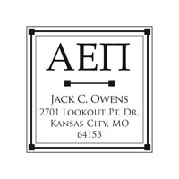 Noteworthy Collections - Custom College Greek Fraternity Stampers (Alpha Epsilon Pi 02) (TNG-API02)