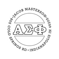 Noteworthy Collections - Custom College Greek Fraternity Stampers (Alpha Sigma Phi 01) (TNG-ASP01)