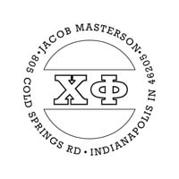 Noteworthy Collections - Custom College Greek Fraternity Stampers (Chi Phi 01) (TNG-CPH01)