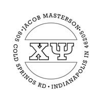 Noteworthy Collections - Custom College Greek Fraternity Stampers (Chi Psi 01) (TNG-CPS01)