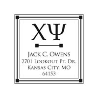 Noteworthy Collections - Custom College Greek Fraternity Stampers (Chi Psi 02) (TNG-CPS02)
