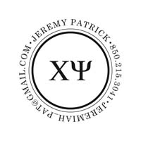 Noteworthy Collections - Custom College Greek Fraternity Stampers (Chi Psi 03) (TNG-CPS03)
