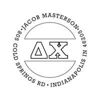 Noteworthy Collections - Custom College Greek Fraternity Stampers (Delta Chi 01) (TNG-DC01)