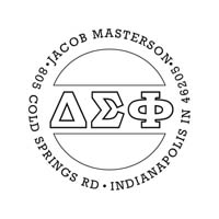 Noteworthy Collections - Custom College Greek Fraternity Stampers (Delta Sigma Phi 01) (TNG-DSP01)