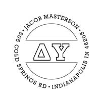 Noteworthy Collections - Custom College Greek Fraternity Stampers (Delta Upsilon 01) (TNG-DU01)