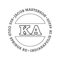 Noteworthy Collections - Custom College Greek Fraternity Stampers (Kappa Alpha 01) (TNG-KA01)