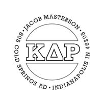 Noteworthy Collections - Custom College Greek Fraternity Stampers (Kappa Delta Rho 01) (TNG-KDR01)