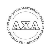 Noteworthy Collections - Custom College Greek Fraternity Stampers (Lambda Chi Alpha 01) (TNG-LCA01)